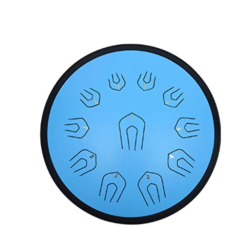 Steel Tongue Drum 18" Double Tone Drum Hand Drum Percussion Instrument Yoga Meditation Beginner Hand Crank (Color : E)