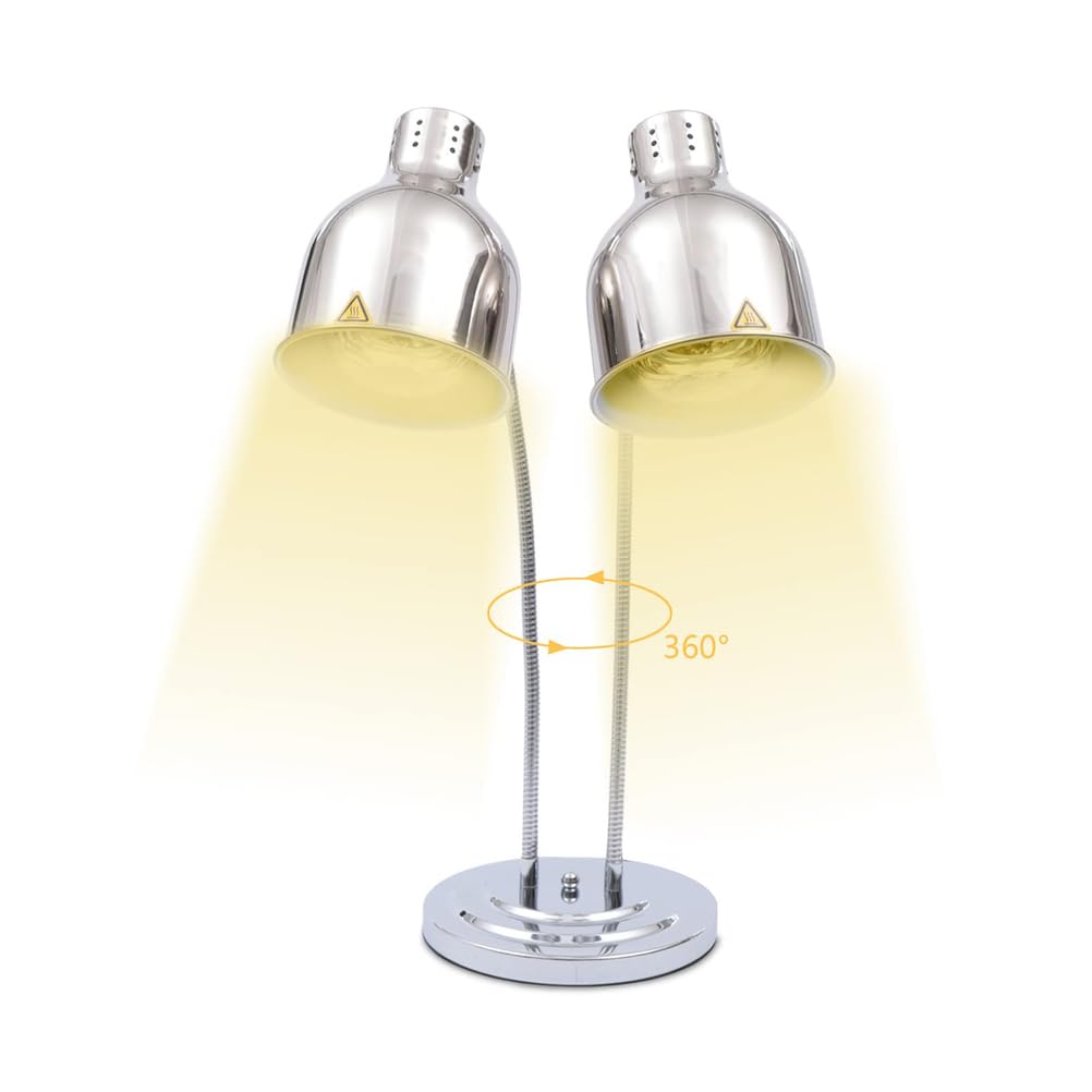 HSGAV Lampa grzewcza do potraw, lampa do podgrzewania żywności, elektryczna lampa grzewcza do potraw w kawiarni, Singlehead różowe złoto, złota