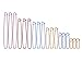 18 PCS Knitting Stitch Holders - Yarn Stitch Holder Set for Knitting Notions/Crochet Needle Aluminum Stitch Holders Safety Pins, 6 Sizes, Assorted Colors