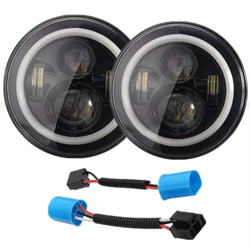 Ensemble de phare pour Hummer H2 2003-2009 avec DRL clignotant Halo Angel Eyes Led 7"