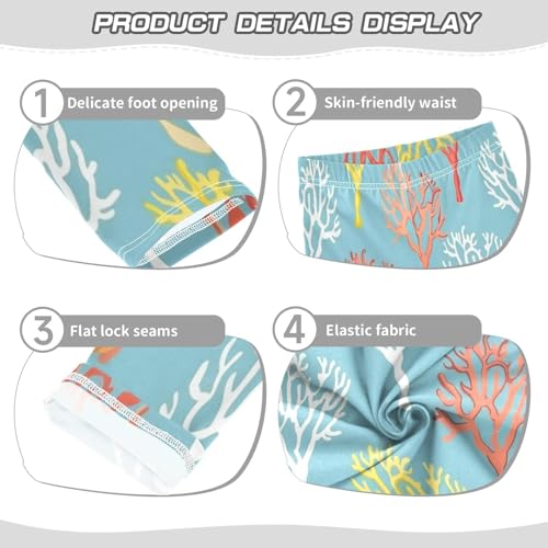 Toddler Girls Leggings Printed Yoga Pants Leggings Yellow Orange White Coral for Kids3