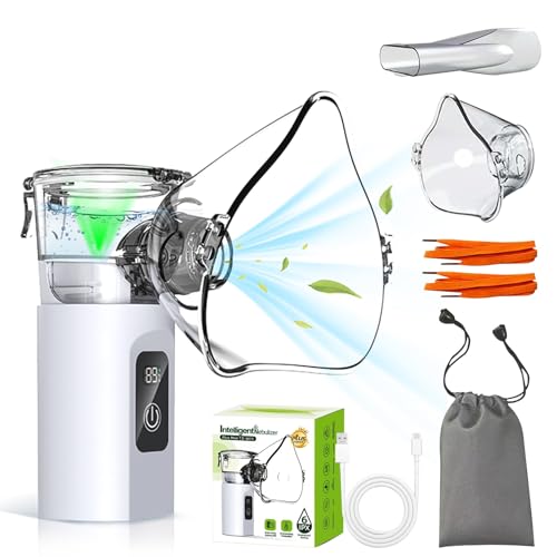Nebulizador Portátil para Adultos y Niños, Nebulizador Bebe Silencioso (