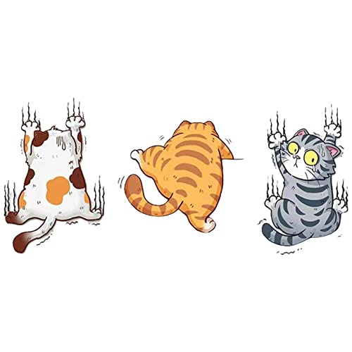 Pegatinas para coche con diseño de gato, diseño de animales de dibujos animados en 3D,...