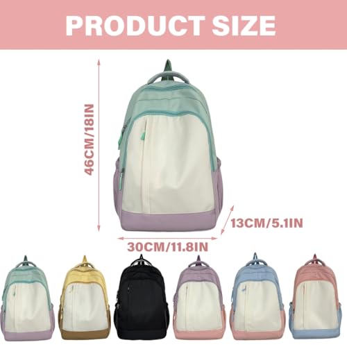 Mochila de moda para niña de nailon negro estilo bohemio juvenil 3