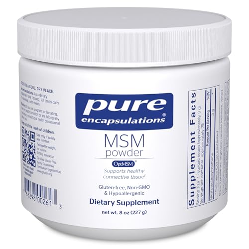 Pure Encapsulations MSM Powder | Hypoallergenic Supplement Supports Joint, Immune, and Respiratory Health | 8 Ounces