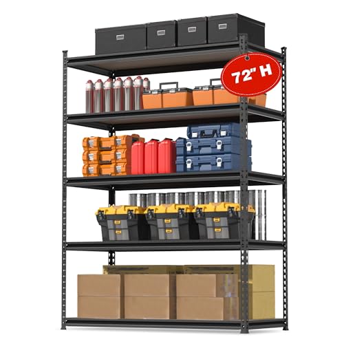 Image of WORKPRO 5-Tier Shelving with Particle Board, 72 inch Hx36 Wx18 D, 4000LBS Load