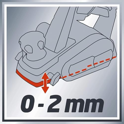 Miniatura 8 de Einhell Cepillo Eléctrico Con Cable, 750w, 240 V, Profundidad De 2 Mm, Eje De La Cuchilla Grande, Incluye Tope De Profundidad, Cuchilla Giratoria, Color Negro Rojo, L X B X H 261 X 158 X 174 Mm