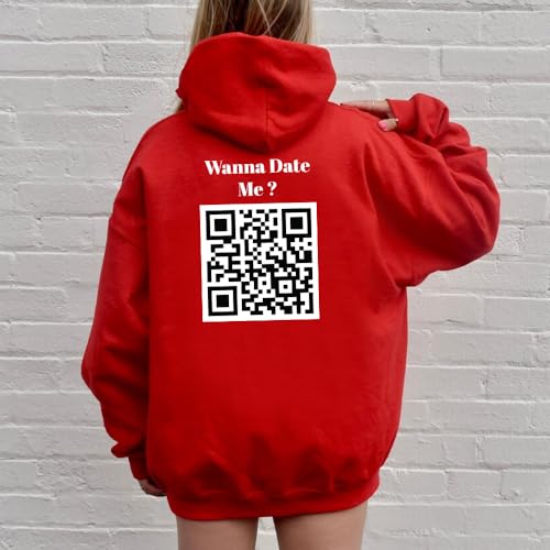 Wanna Date Me Personalized QR code Hoodie3