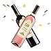Herefun Etichetta Bottiglia per Vino, Bottiglia personalizzata Tema 18° 30° 40° 50° compleanno, Etichetta per bottiglia con scritta, Regalo per Figlia/Mamma/Amico Compleanno Anniversario (50)