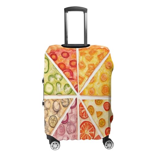 Luggage Cover Elastic Suitcase Cover Anti-Scratch Suitcase Covers Travel Sliced Pizza Luggage Covers Luggages Protector for Travel Adult Luggages Decorative 18-32 Inch4