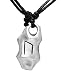 Exoticdream Elder Futhark Rune Runic Magic Charm Talisman Amulet Viking Norse Pewter Pendant + Adjustable Cord (Force&Strength (Uruz))