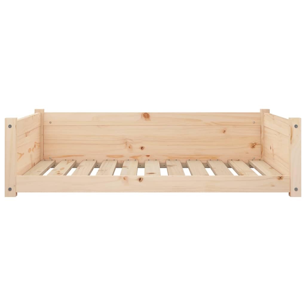 Cuccia per cani, 95,5 x 65,5 x 28 cm, in legno massiccio di pino con morbido cuscino, rivestimento antiscivolo e lavabile, delicato sulle articolazioni, per cuccioli e animali domestici