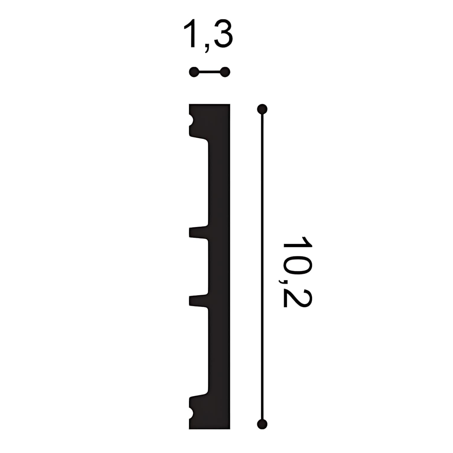 Orac Moulure flexible SX163F SQUARE Polyuréthane lisse angulaire avec passage de câble prétraité