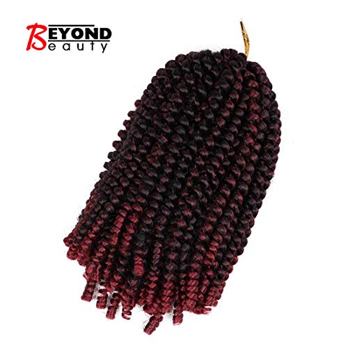 1 piece Spring Twist Crochet Braids Bomb Twist Crochet Hair Ombre Colors Synthetic Fluffy Hair Extension 8inch 110g(T1B BUG)