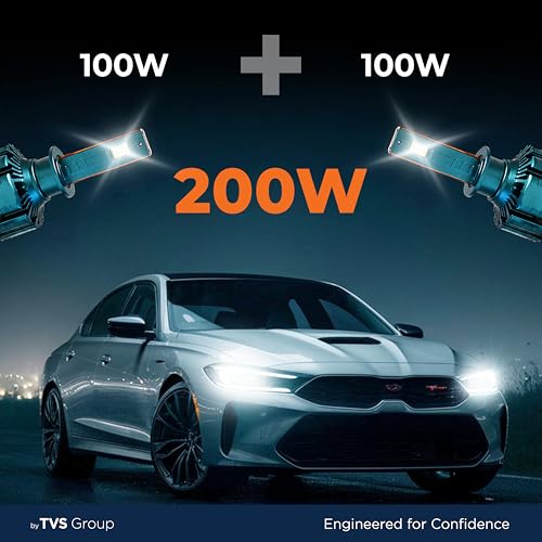 Image of myTVS 200W LED Car Headlight Bulbs | 20000LM Super Bright 6000K Cool White LED Conversion Kit | High Power Waterproof Headlamps | Plug & Play, Long-Lasting, Universal Fit, 2-Year Warranty LED9-H1