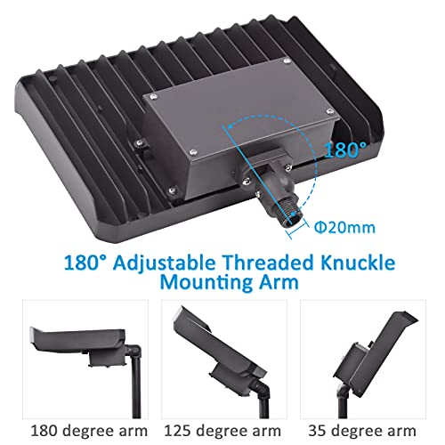 Szgmjia Led Outdoor Knuckle Mount Flood Light, 150W Dusk-To-Dawn Photocell Sensor Ac100-277V 21,000Lms 5000K Daylight, Cri90+, Ip65 Waterproof For Wall Light Security Backyard Area #TOP3