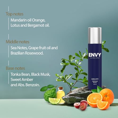 Image of ENVY Natural Men, Bold & Gravity Perfume - 60 ML Each, Pack of 3 | Long Lasting Perfume For Men