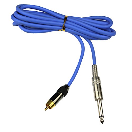 RCA Tattoo Clip Cord for Rotary Tattoo Machine Gun Power Supply Blue Color