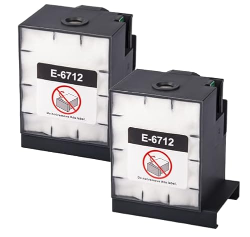Dogepro Caja de mantenimiento compatible con Epson WorkForce Pro WF-8090DW WF-6090DW WF-6090DTWC WF-6090D2TWC WF-6590DWF Series WF-6590DWF WF-6590DTWFC WF-6590D2TWFC, T6712 C13T671201 (2PACK) Cover