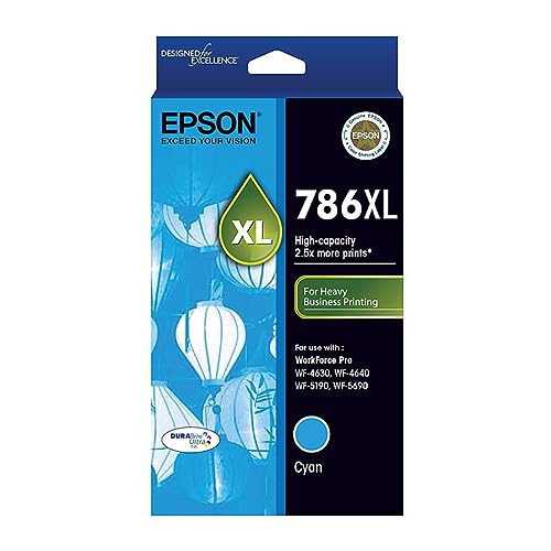 Cartouche Epson Cyan C13T787292 haute capacité pour éviter les pannes d'encre en plein travail
