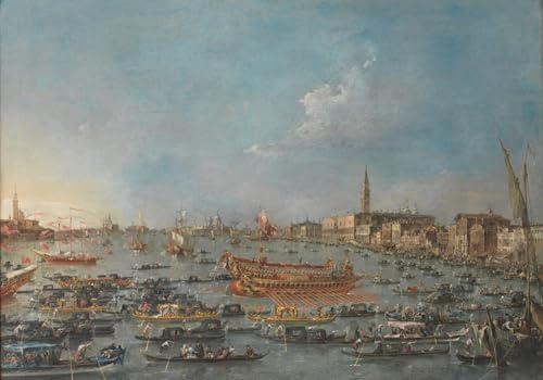 Toile décoration murale salon affiche art Francesco Guardi Le Festival de Bucintoro 60x90cm
