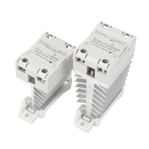 Relais statique monophasé 40A DC-DC avec dissipateur thermique rail DIN