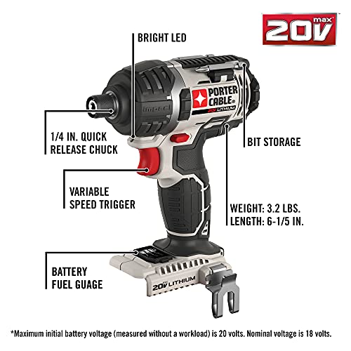 Porter-Cable 20V Max* Cordless Drill Combo Kit, 2-Tool (Pcck602L2) #TOP5