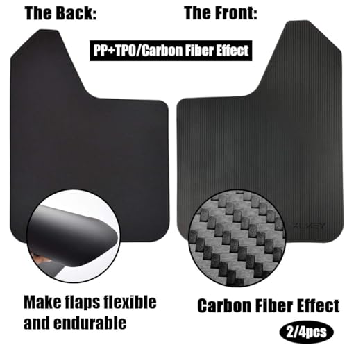 Image of XUKEY 4pcs /Set Universal Carbon Fiber Effect Mudflaps for Car Pickup SUV Van Truck Mud Flaps Splash Guards Mudguards Dirty Traps