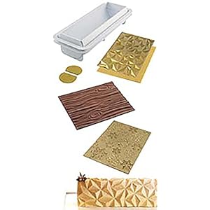 Silikomart Mould Set + 4 Silicone Mats in White / Gold / Brown
