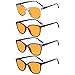Eyekepper 4 Pack Oversized Blue Light Filter Glasses - Cat Eye Design Computer Reading Glasses for Women Anti Screen Glare Blocking Digital Blue Rays Orange Tinted +1.25