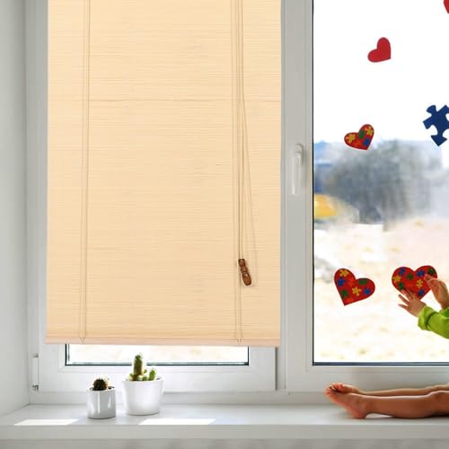 Store enrouleur naturel extérieur protection intimité ajustable - 7