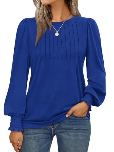 Image of AUTOMET Womens Long Sleeve Shirts Fall Blouses Tops Business Casual Outfits