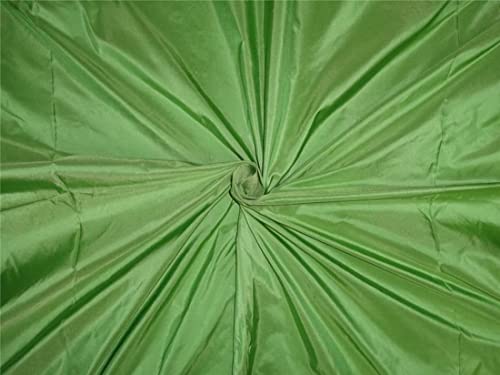 Tissu taffetas soie vert pomme 30 momme pour volume de robe