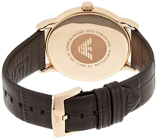 Emporio Armani Men's Three-Hand Leather Watch - Image 2