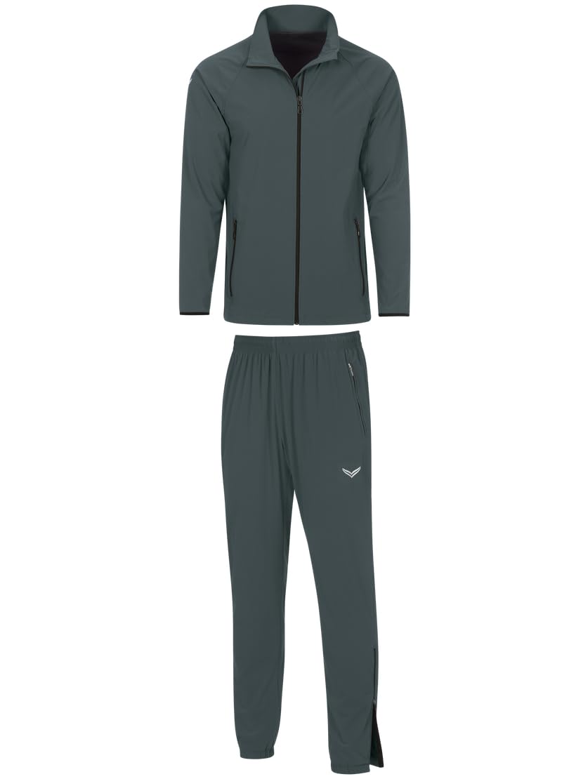 Trigema Wygodny męski dres do biegania do uprawiania sportu i w czasie wolnym, antracytowy, XL