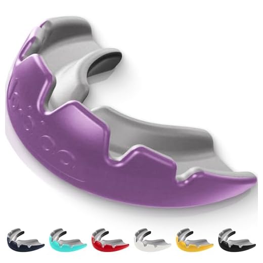 lobloo Slick Zahn-/Mundschutz Kampfsport für Hoch-Kontakt-Sport wie MMA Hockey Fußball Rugby, Dual Density Mouthguard mit doppelter Dichte, Eine Größe für Herren Damen Kinder ab 10 Jahre … (Lila)