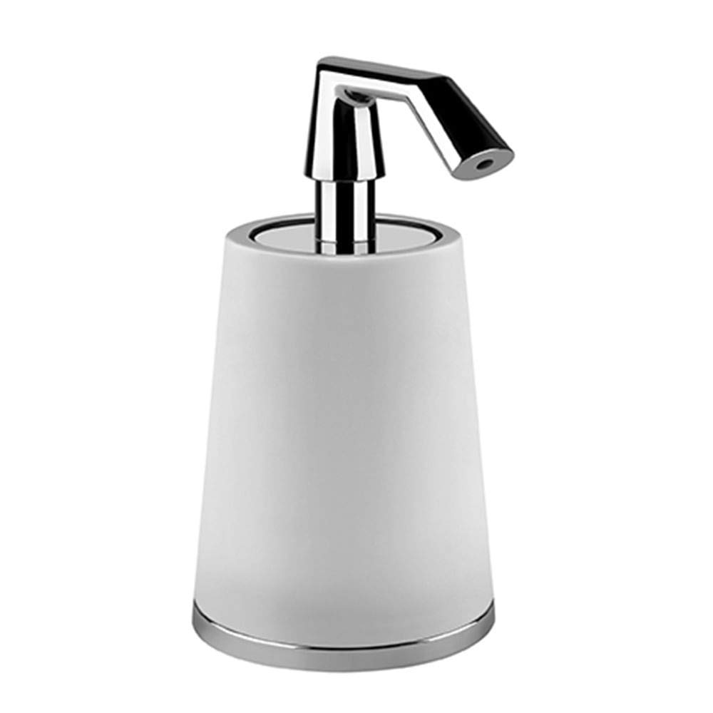 Dispensador de jabón Gessi Cono versión de pie, 45437, Color: Cromado