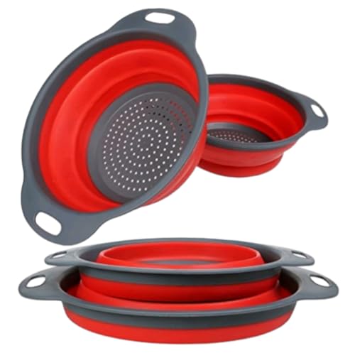 Escorredor de Alimentos Retrátil Dobrável em Silicone Multiuso Escorredor Macarrão Salada Arroz Frut