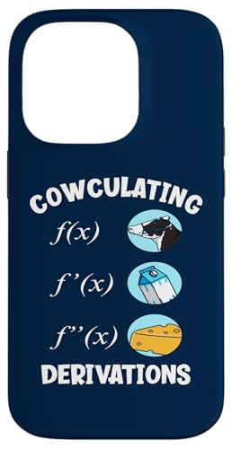 Matemáticas Cowculating Derivaciones Funny Cow Milk Cheese Carcasa para iPhone 14 Pro