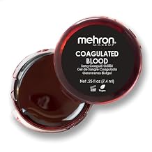 Mehron Makeup Coagulated Blood | Fake Blood | SFX Makeup for Halloween | 0.25 oz 7.4 g | Made in the USA