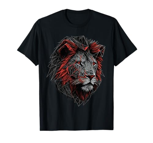 León Animal Print Art Polígono León Camiseta