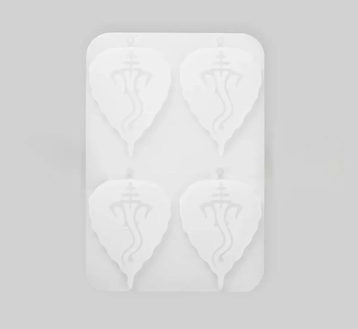 Lord Ganesha Silicone Mold – Leaf Shape DIY Mould for Resin, Candle, Soap, Clay & Plaster Craft Making-picture-29