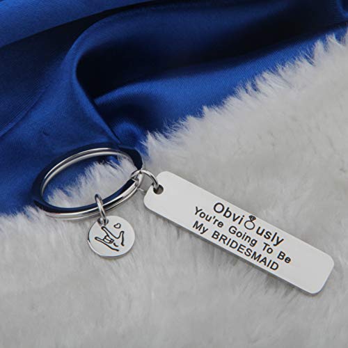 FEELMEM Thank You for Helping Me Tie The Knot Bridesmaid Gift Love Knot Bangle Bracelet Bachelorette Wedding Shower Party Favors for Bridesmaids (Bridemaid Keychain) - Image 5