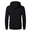 Sprifloral Mens Hoodies Fleece Sweatshirts Zip up Long Sleeve Jacket Zipper Hooded Top Black XXL #2