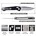 Firebird Ganzo FB7651-GY Pocket Folding Knife 440C Stainless Steel Blade G10 Anti-Slip Handle with Clip Hunting Fishing Camping Folder Outdoor EDC Knife (Grey)