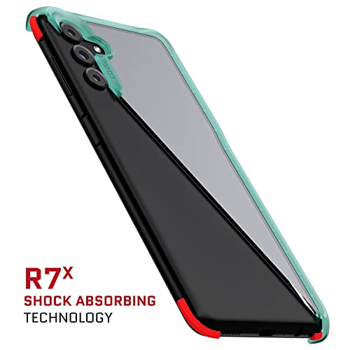 Image of Ghostek COVERT Teal Clear Galaxy A13 5G Phone Case Shockproof Grip Bumper Protective Cover Slim Fit Thin Lightweight Design Cases Designed for 2021 Samsung Galaxy A13 5G (6.5in) (Teal-Limited Edition)