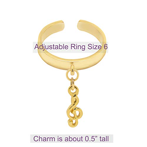 Image of Spinningdaisy Dangling Mighty Tiny Charm Adjustable Ring