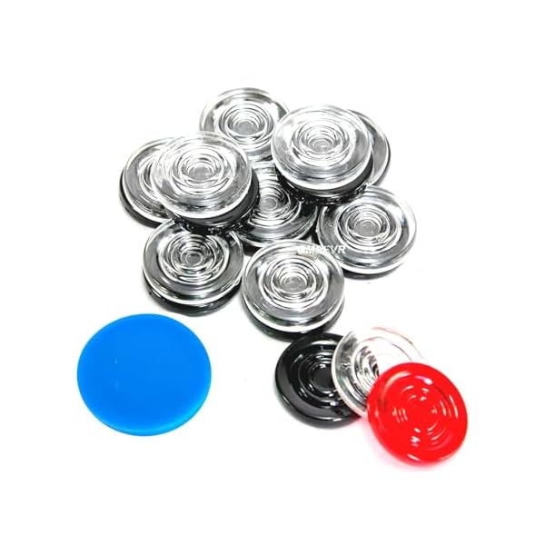 Carrom Board Coins + 1 Striker Plastic Crystal and Wooden (Acrylic)