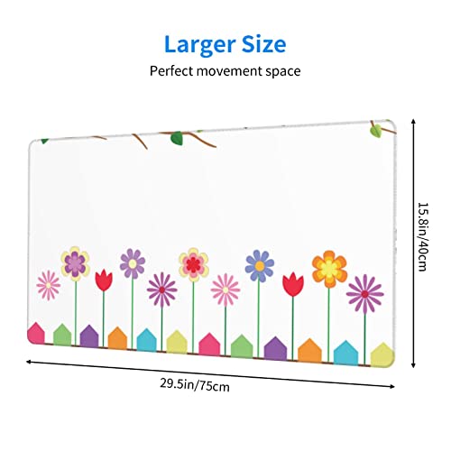 Tapis de souris de jeu antidérapant hiboux 40 cm lavable