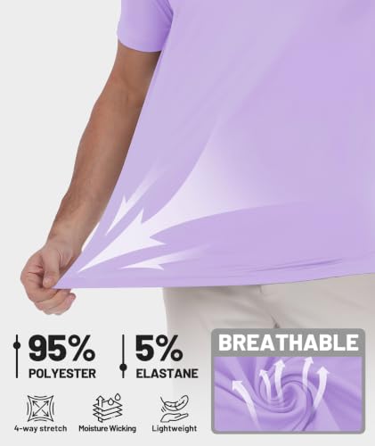 Image of ZITY Golf Shirts for Men Short Sleeve Moisture Wicking Solid Performance Designed Print Collared Casual Polo Shirt